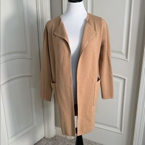 J. Crew Camel Open Front sweater blazer